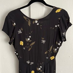 NWT Urban Outfitters Midi Cap Sleeve Dress with Slit Size Small